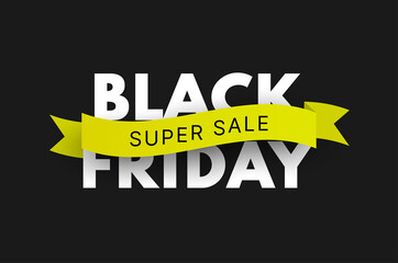 Naklejka na ściany i meble Black Friday Sale Banner. Vector sale background. Template for promotion, advertising, and social ads.
