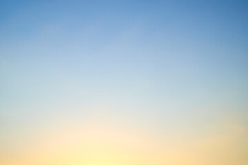 Ukrainian peaceful sky, blurred sunset summer sky ss blue and yellow gradient, pastel colors,...
