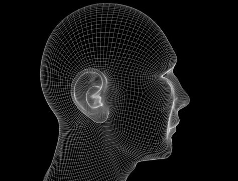 Wireframe Human in 3D Animation