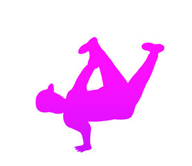 Air Chair Breakdance Purple Silhouette