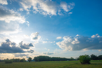 Naklejka premium blue sky and white clouds