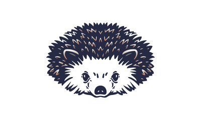 hedgehog vector logo design illustration for white background