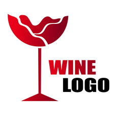 Wine illustration. Wine banner. Wine logo