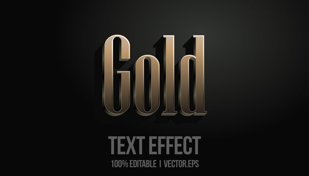 Gold Text effect with black background