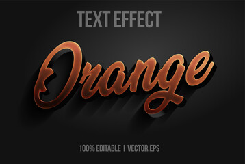 Orange Text effect adobe illustrator with black background