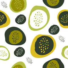 Seamless pattern with abstract organic shapes