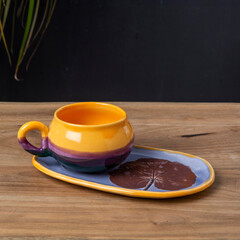 retro design ceramic coffee cup
