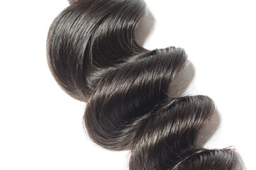 spiral loose wavy black remy human hair weaves extensions bundles