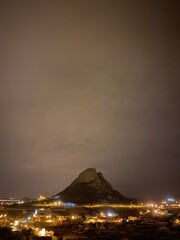 mountain at night