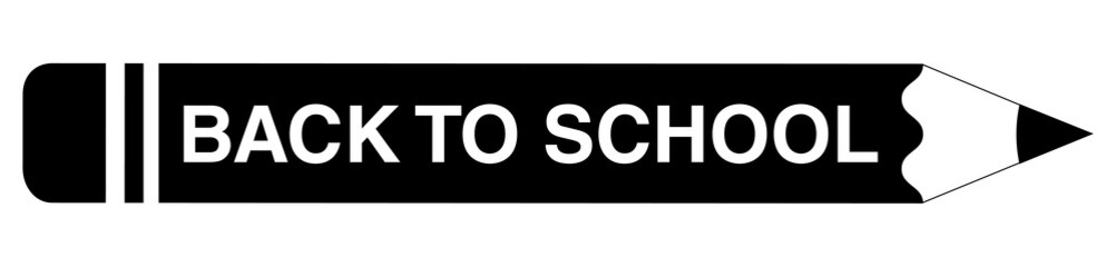 Back to school icon with pencil.