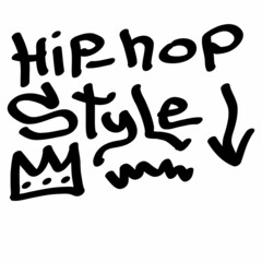 Modern graffiti tags on a white background. Vector art.