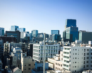 The blue sky seen from the mountains