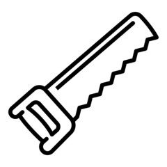 Garden hand saw icon. Outline garden hand saw vector icon for web design isolated on white background