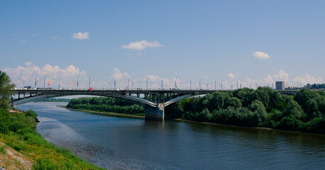Naklejka na ściany i meble Bridge over the river