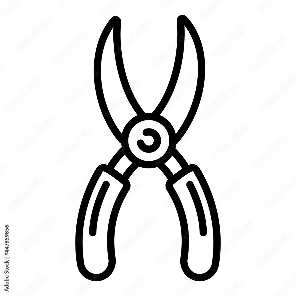 Poster gardening scissors icon. outline gardening scissors vector icon for web design isolated on white bac