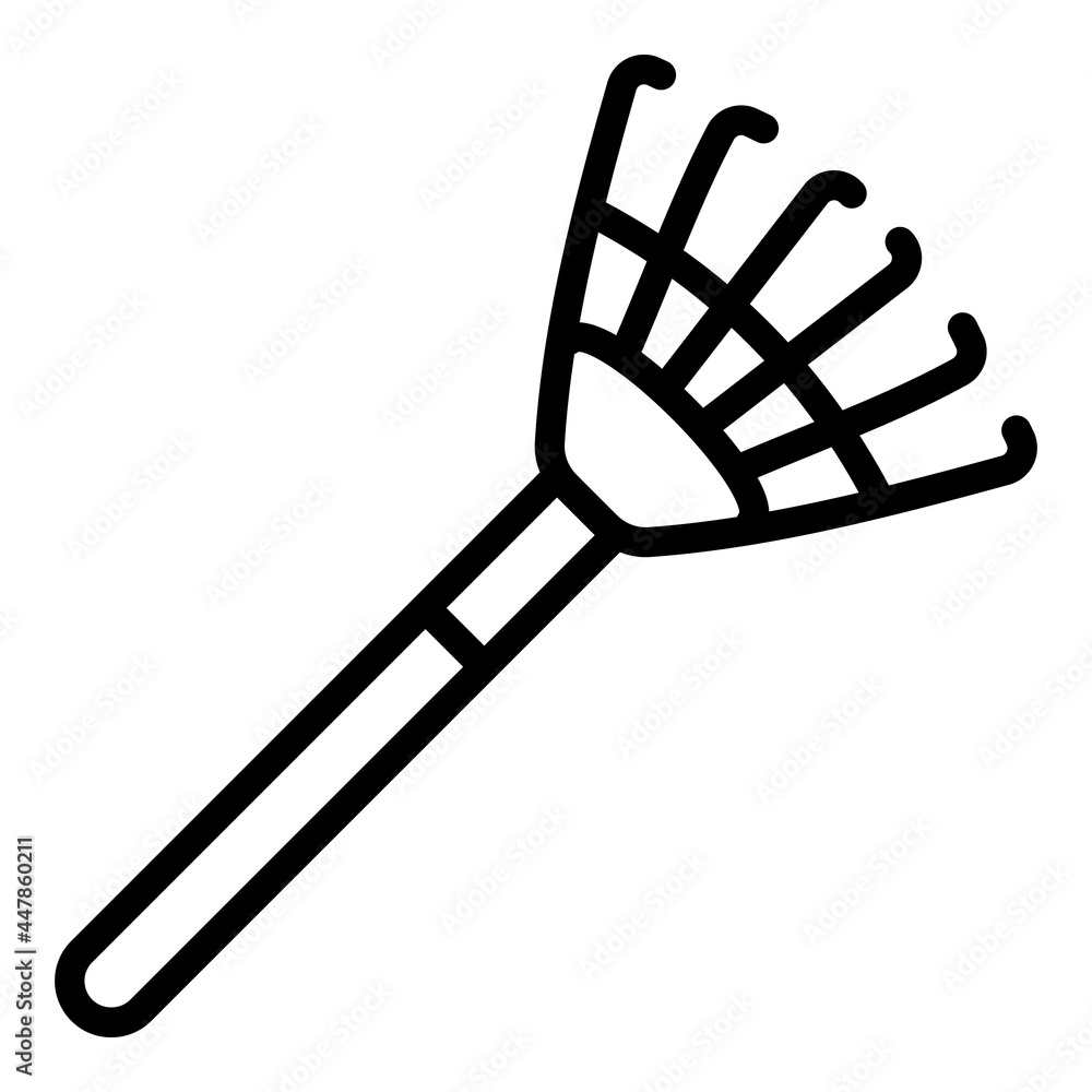 Poster leaf rake icon. outline leaf rake vector icon for web design isolated on white background