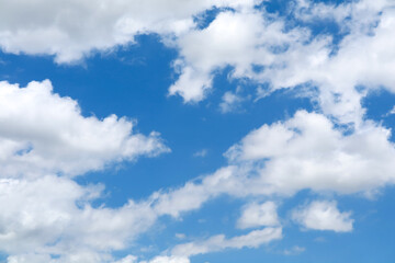 Fototapeta na wymiar pure blue sky heap white cloud and sunlight shiny