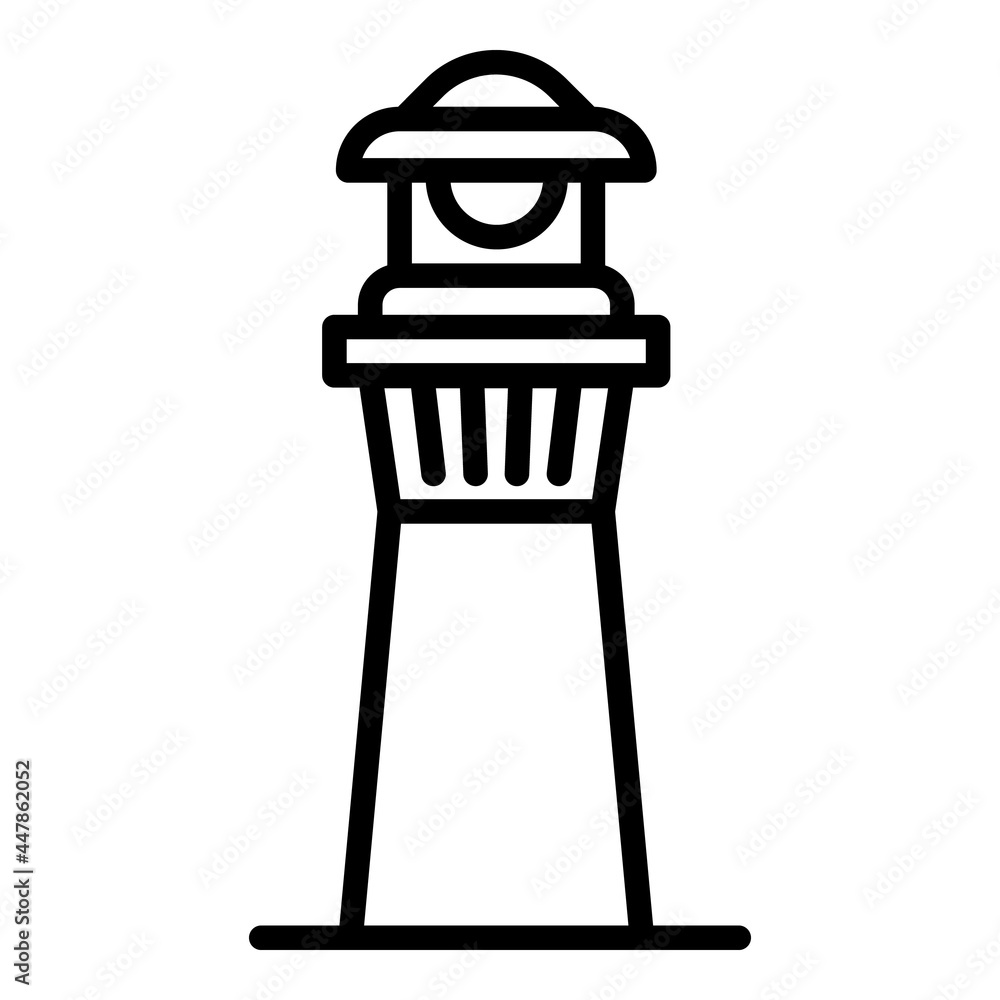 Poster harbor lighthouse icon. outline harbor lighthouse vector icon for web design isolated on white backg