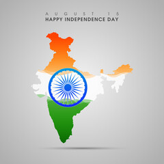 Happy Indian Independence day celebration poster or banner background. Vector illustration.