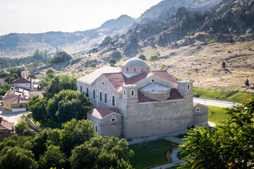 Surp Yerotutyun Armenian Church in Sivrihisar. Historic church building. It is one of the largest churches in Turkey. Selective focus.