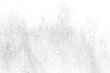 Distressed black texture. Dark grainy texture on white background. Dust overlay textured. Grain noise particles. Rusted white effect. Grunge design elements. Vector illustration, EPS 10.
