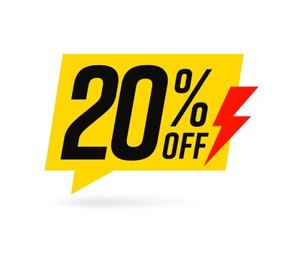 20 Percent Off Sale Yellow Template Promotion Announcement