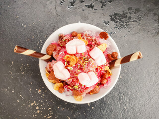 ice dessert colorful sweet , shaved ice