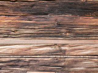Old wooden background with scorched effect. Vintage wood texture