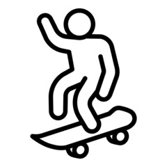 Ramp skateboard icon. Outline ramp skateboard vector icon for web design isolated on white background