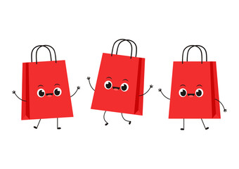 Paper bag character design. Paper bag vector. wallpaper.