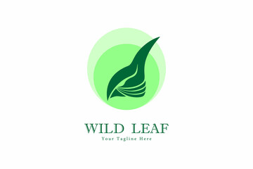 Wild Green Leaf Logo