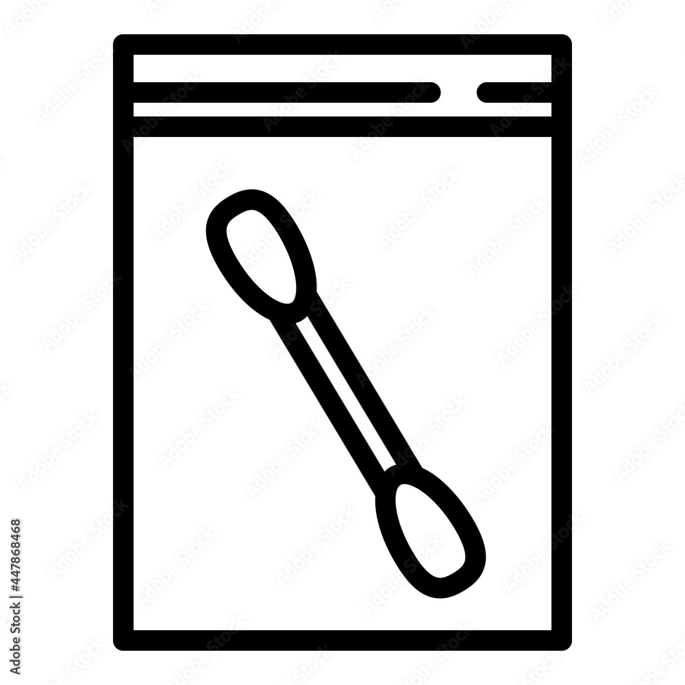 Poster forensic laboratory pack stick icon. outline forensic laboratory pack stick vector icon for web desi