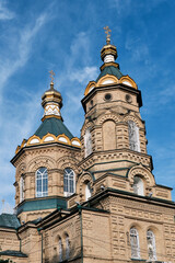 View of Lazarus church (Lazarevskaya church, 1902) on sunny summer day. Pyatigorsk, Stavropol Krai,...