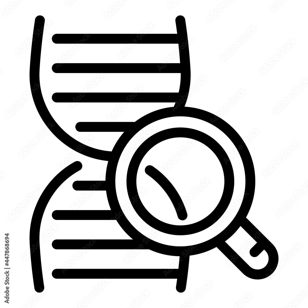 Poster forensic laboratory dna icon. outline forensic laboratory dna vector icon for web design isolated on