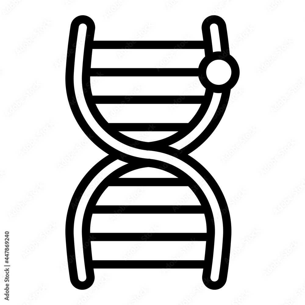 Poster forensic laboratory dna research icon. outline forensic laboratory dna research vector icon for web 