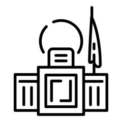Fototapeta premium Courthouse tribune icon. Outline courthouse tribune vector icon for web design isolated on white background
