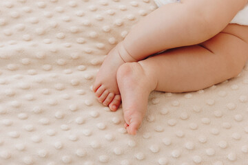 Close-up of small baby legs