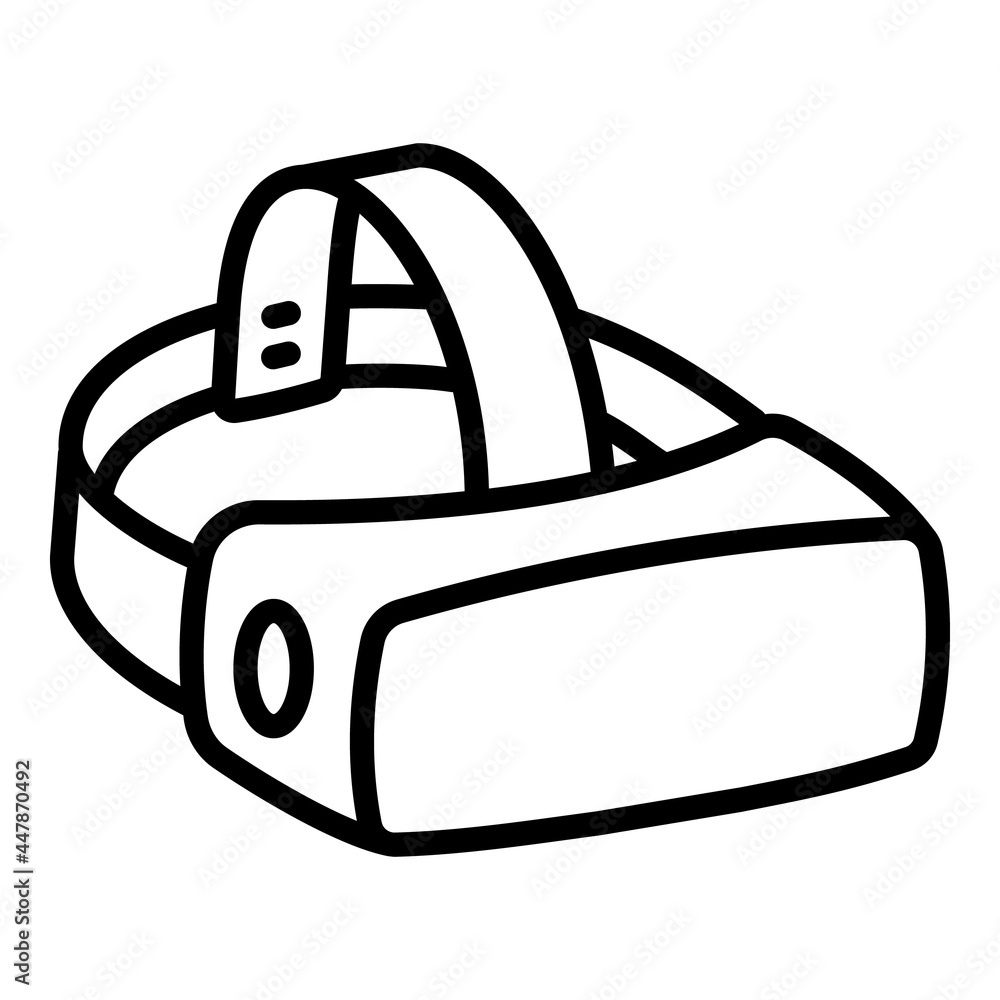 Poster game goggles icon. outline game goggles vector icon for web design isolated on white background