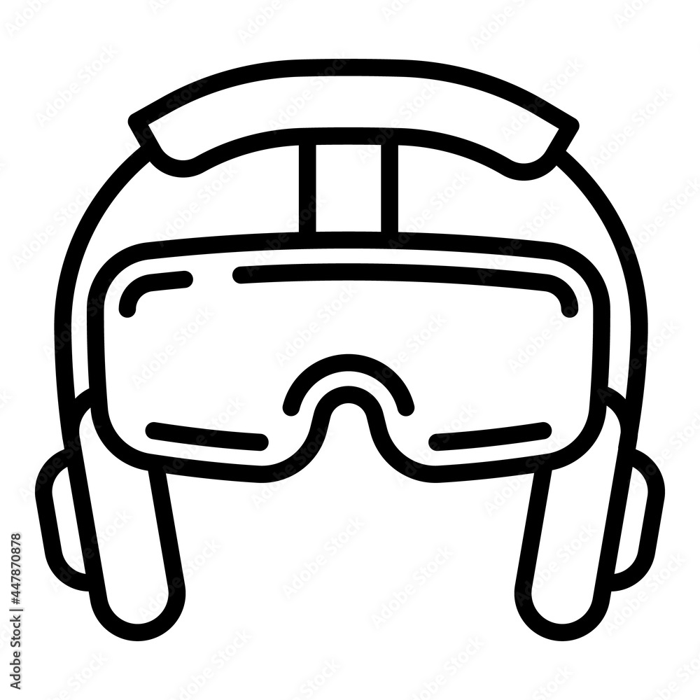 Poster headset game glasses icon. outline headset game glasses vector icon for web design isolated on white