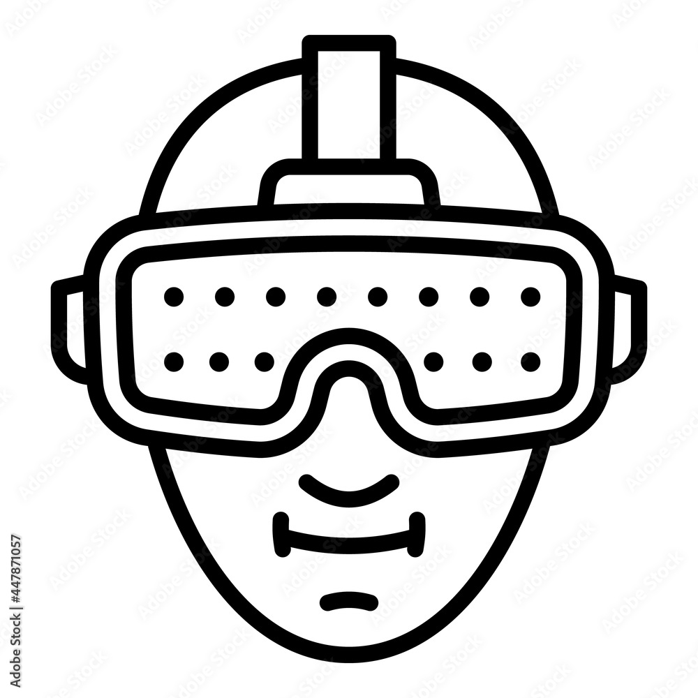 Poster 3d game simulation icon. outline 3d game simulation vector icon for web design isolated on white bac