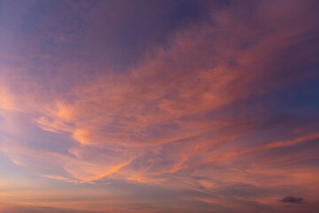 Naklejka na ściany i meble Beautiful dramatic sunset background. soft focus
