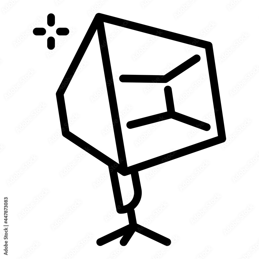 Poster tripod camera light icon. outline tripod camera light vector icon for web design isolated on white b