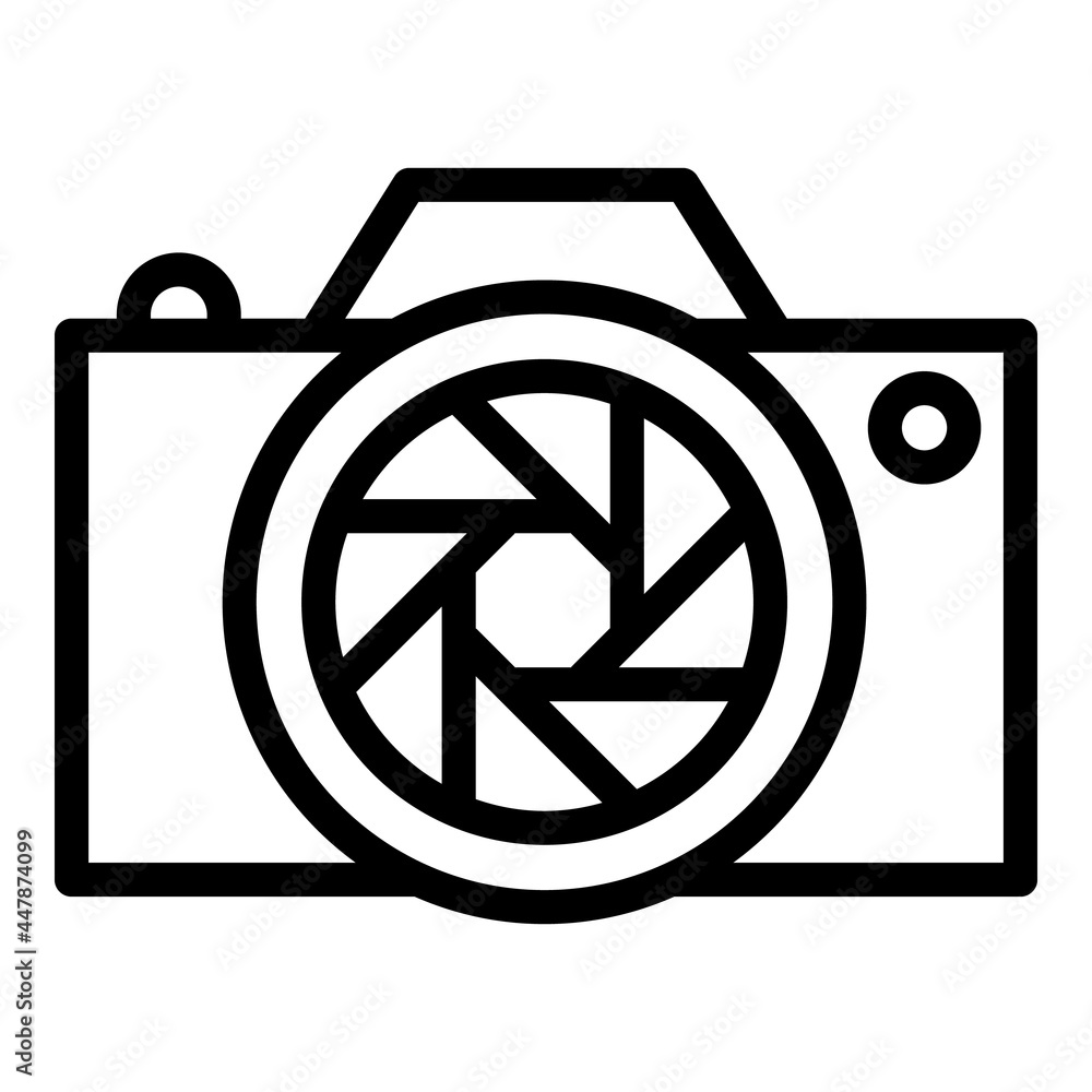Aufkleber professional camera icon. outline professional camera vector icon for web design isolated on white b