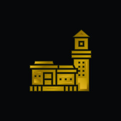 Bo Kaap gold plated metalic icon or logo vector