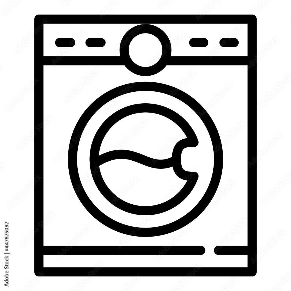Poster wash machine icon. outline wash machine vector icon for web design isolated on white background