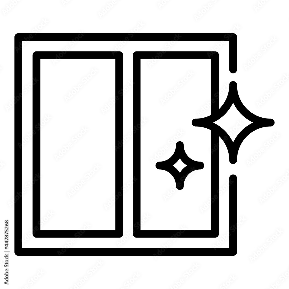 Poster shiny clean window icon. outline shiny clean window vector icon for web design isolated on white bac