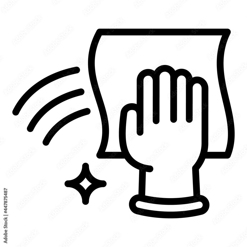 Poster clean rag icon. outline clean rag vector icon for web design isolated on white background