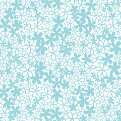 vector light blue emmas flowers seamless pattern background