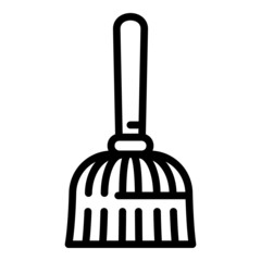 Broom icon. Outline broom vector icon for web design isolated on white background