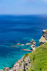 北海道　積丹半島の夏の風景